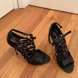Ivanka Trump size 7.5 black, strapping, hardly worn.
